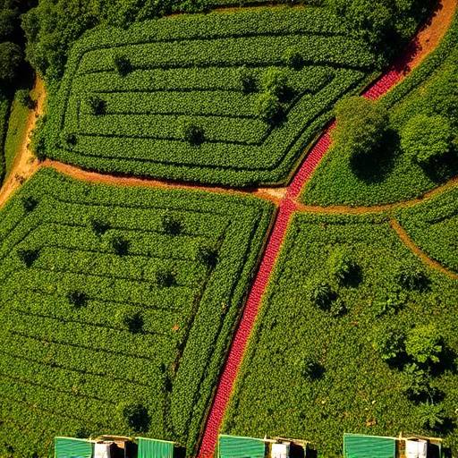 Captura de pantalla de un video corporativo para 'Café Colombia', mostrando el proceso de cultivo del café.